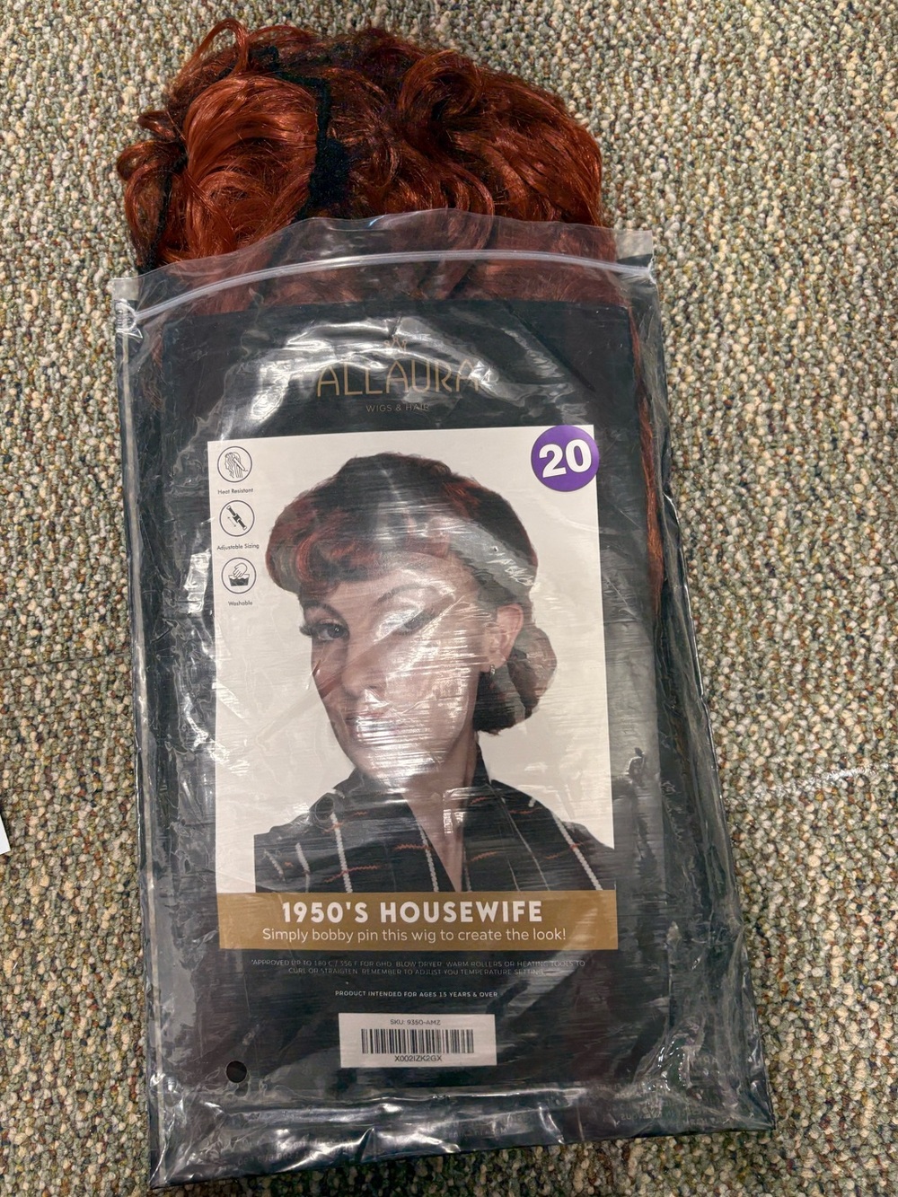 1950ās Style Adult wig for Halloween. New